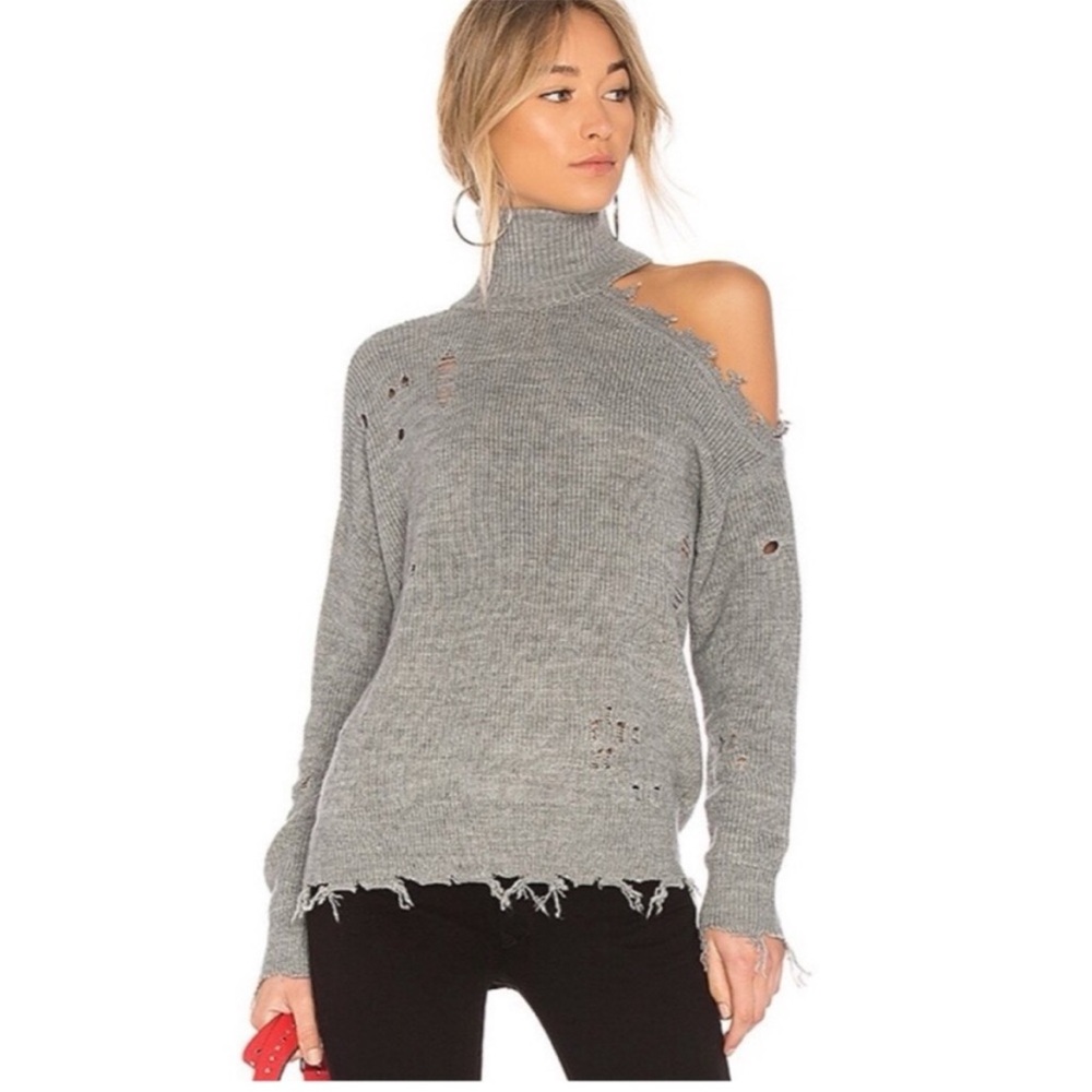 Lovers + Friends Arlington Distressed Sweater